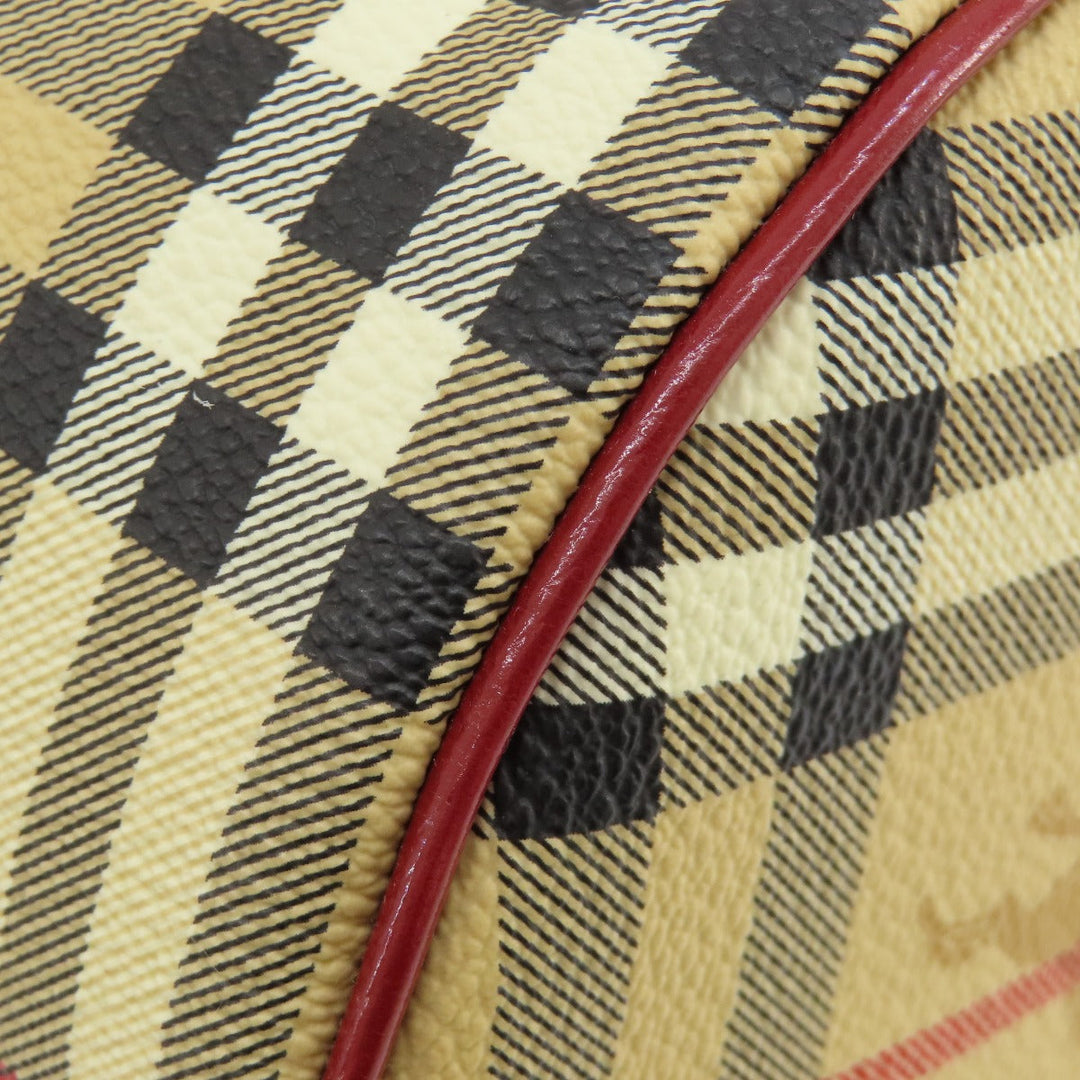 BURBERRY Handbag PVC beige Nova Check Women Used Authentic