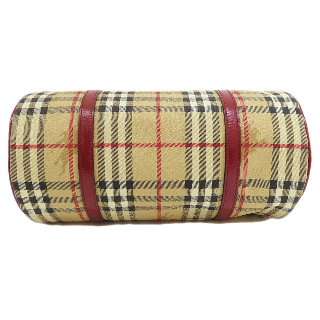 BURBERRY Handbag PVC beige Nova Check Women Used Authentic