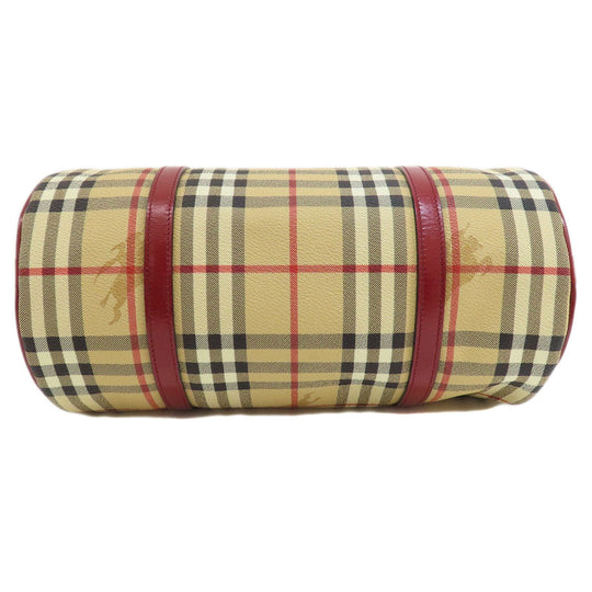 BURBERRY Handbag PVC beige Nova Check Women Used Authentic