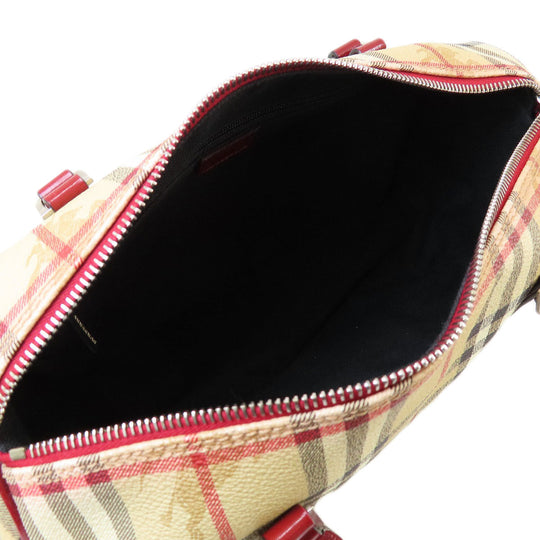 BURBERRY Handbag PVC beige Nova Check Women Used Authentic