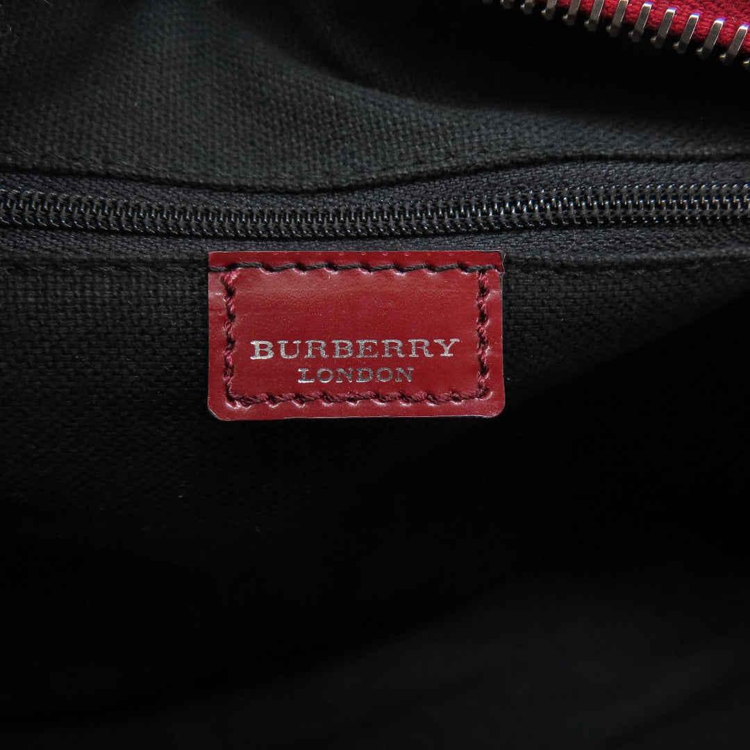 BURBERRY Handbag PVC beige Nova Check Women Used Authentic