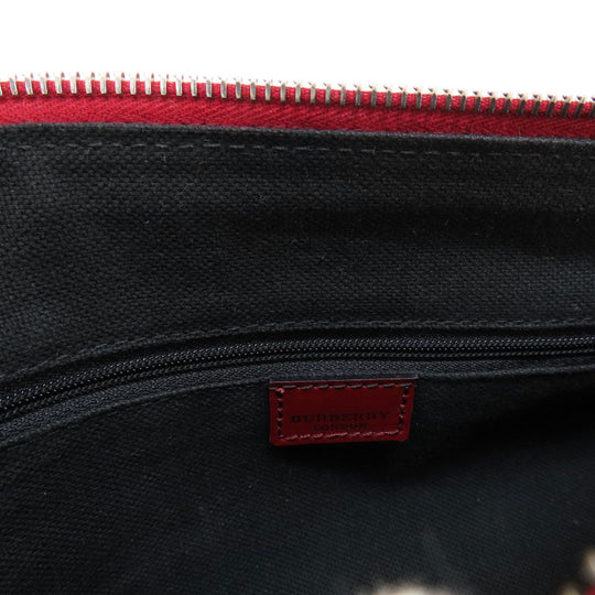 BURBERRY Handbag PVC beige Nova Check Women Used Authentic