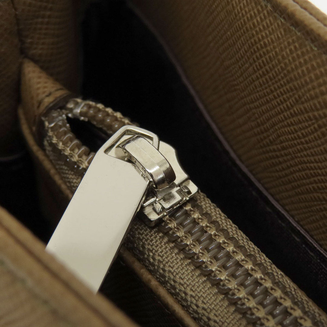 BURBERRY Handbag PVC Brown logo Women Used Authentic