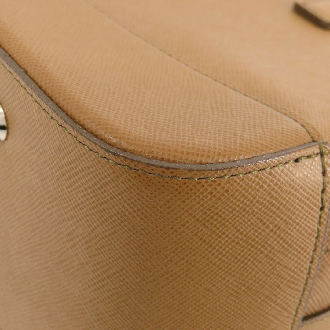 BURBERRY Handbag PVC Brown logo Women Used Authentic