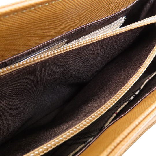 BURBERRY Handbag PVC Brown logo Women Used Authentic