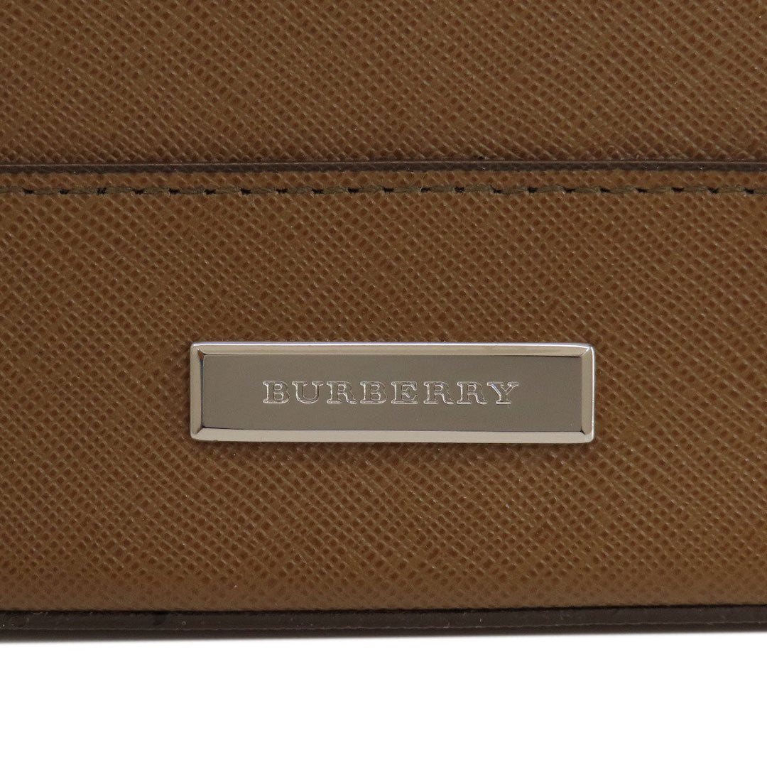 BURBERRY Handbag PVC Brown logo Women Used Authentic