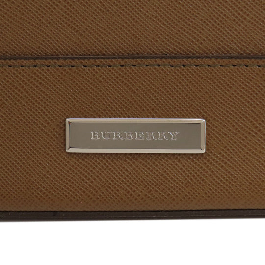 BURBERRY Handbag PVC Brown logo Women Used Authentic