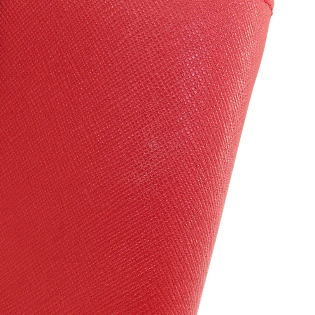 MICHAEL KORS Tote Bag leather Red logo Women Used Authentic