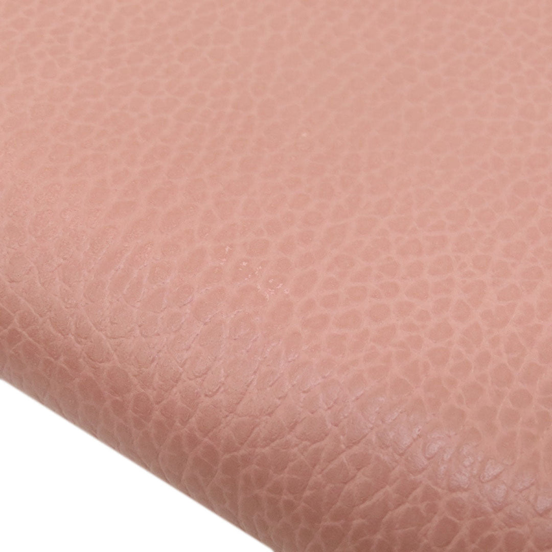 GUCCI Long Wallet Purse 449347 leather pink Interlocking G Women Used Authentic