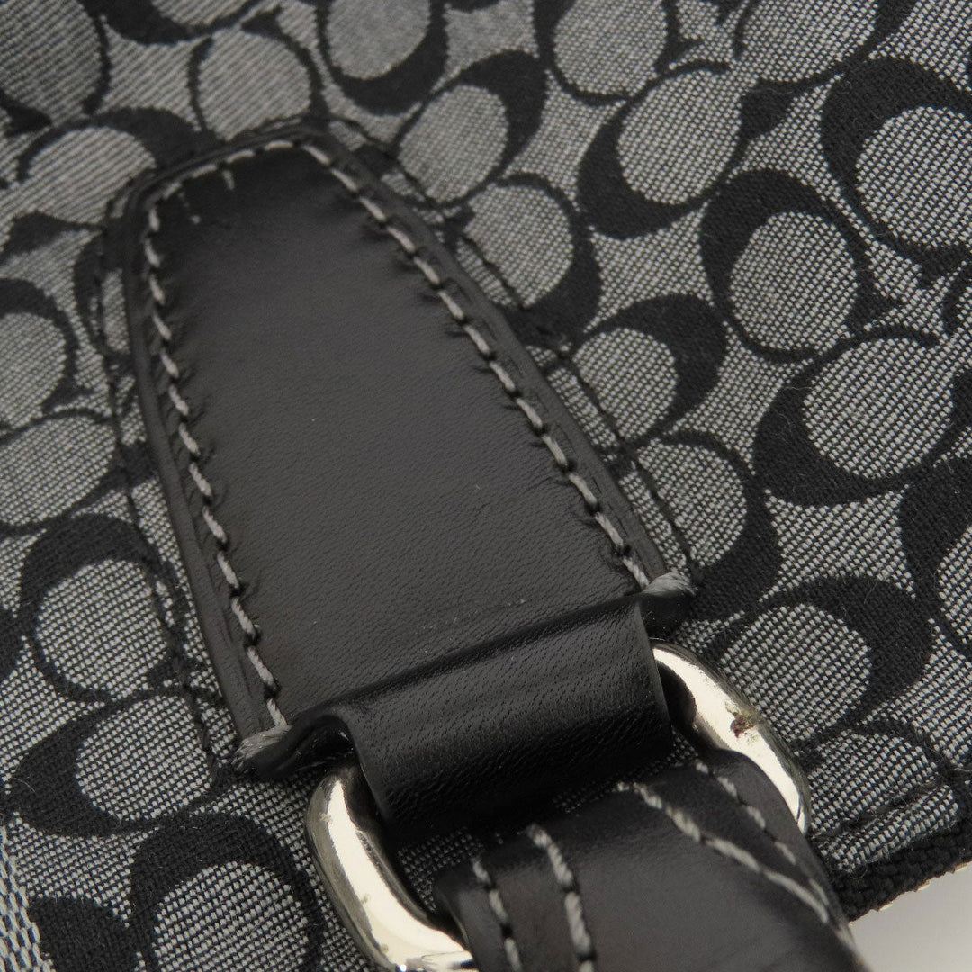 COACH Handbag 21154 canvas black Signature 2WAY Women Used Authentic