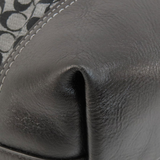 COACH Handbag 21154 canvas black Signature 2WAY Women Used Authentic