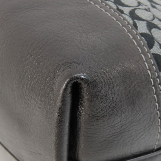 COACH Handbag 21154 canvas black Signature 2WAY Women Used Authentic