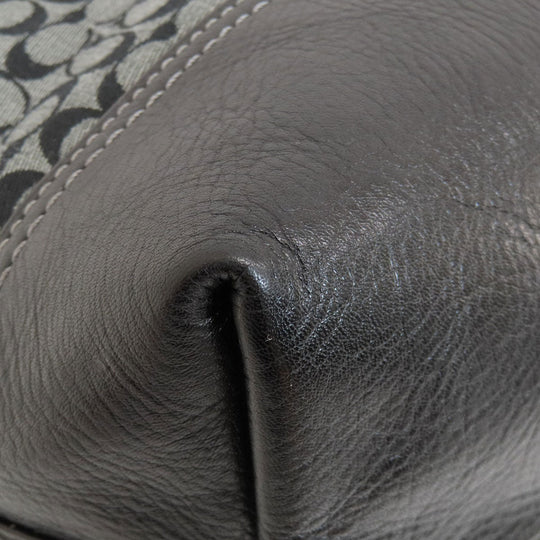 COACH Handbag 21154 canvas black Signature 2WAY Women Used Authentic