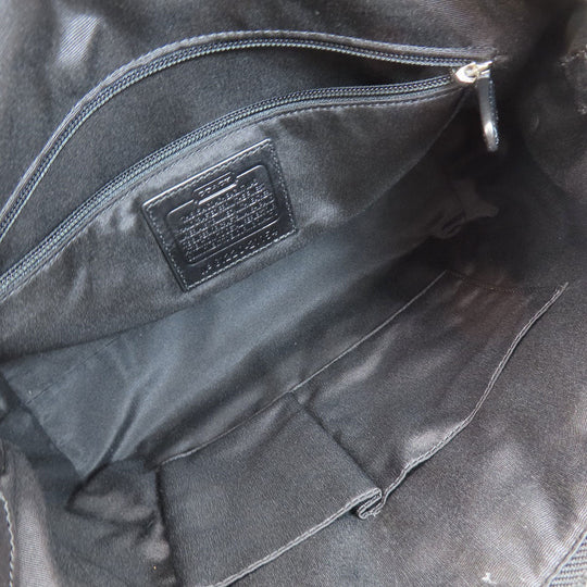 COACH Handbag 21154 canvas black Signature 2WAY Women Used Authentic