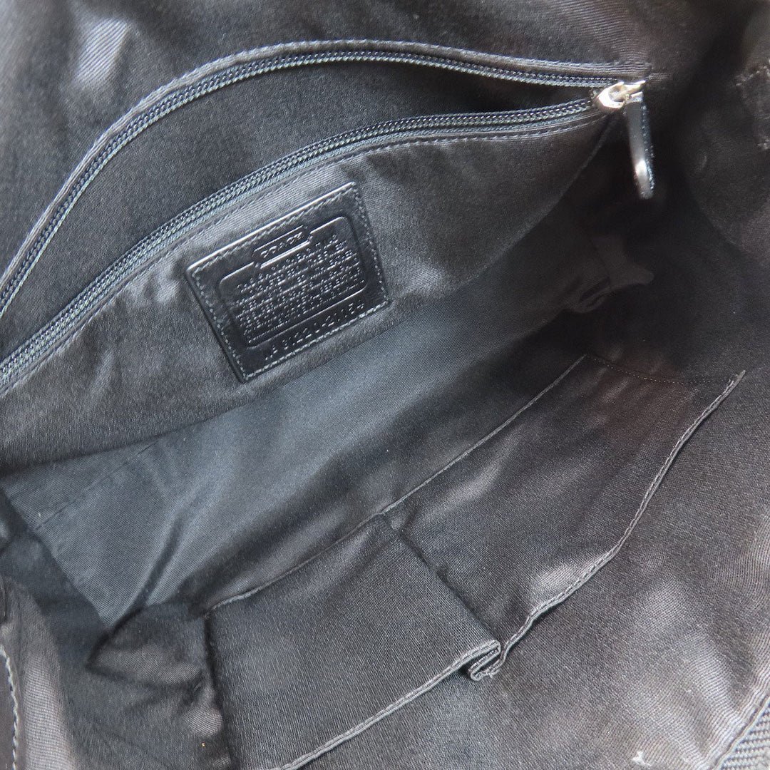 COACH Handbag 21154 canvas black Signature 2WAY Women Used Authentic