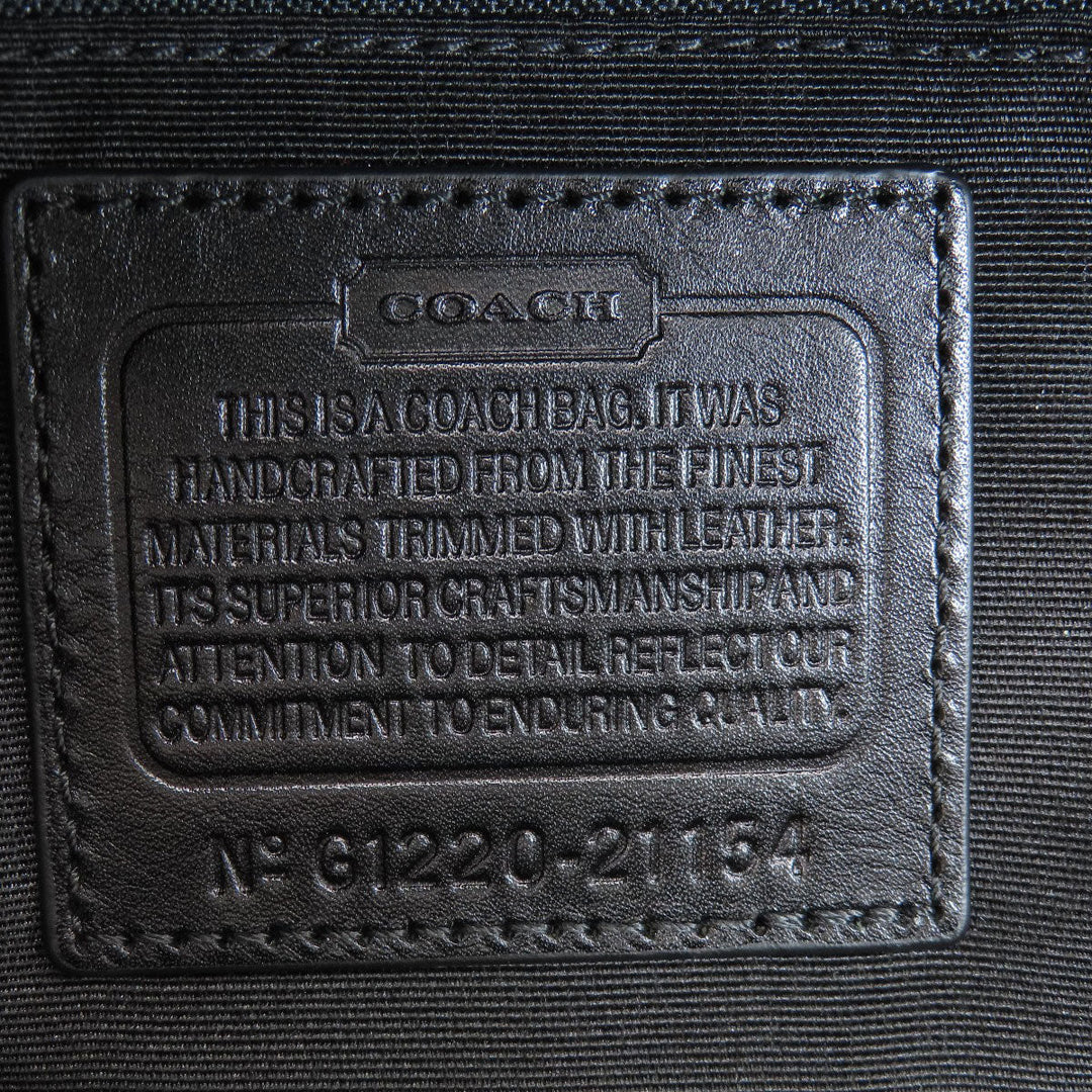 COACH Handbag 21154 canvas black Signature 2WAY Women Used Authentic