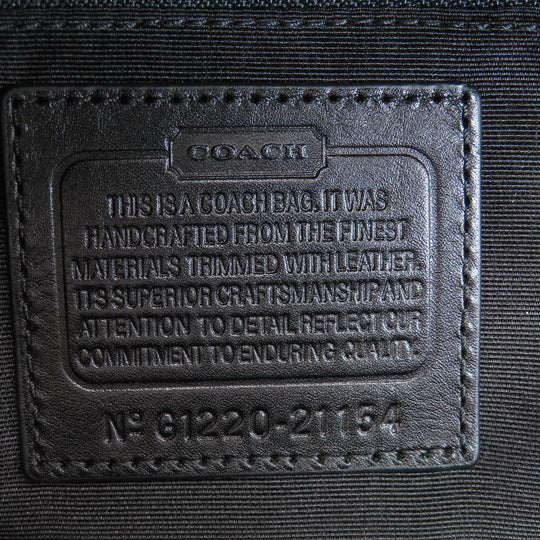 COACH Handbag 21154 canvas black Signature 2WAY Women Used Authentic