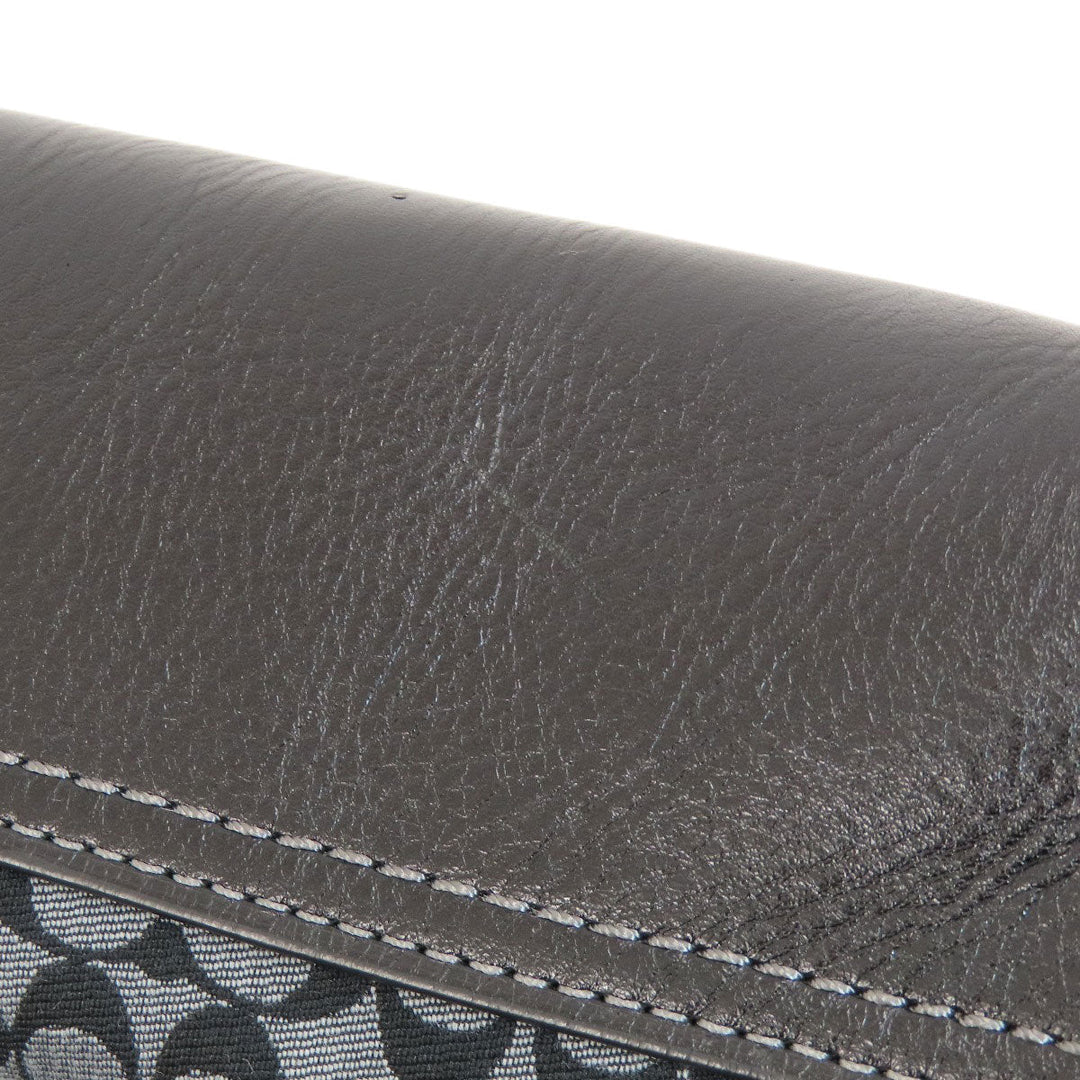 COACH Handbag 21154 canvas black Signature 2WAY Women Used Authentic