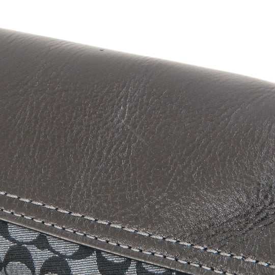 COACH Handbag 21154 canvas black Signature 2WAY Women Used Authentic