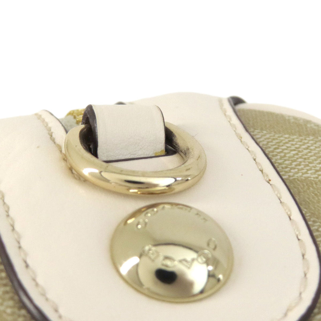 COACH Handbag F58312 PVC white Signature 2WAY Women Used Authentic