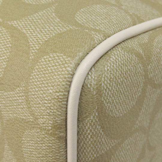 COACH Handbag F58312 PVC white Signature 2WAY Women Used Authentic