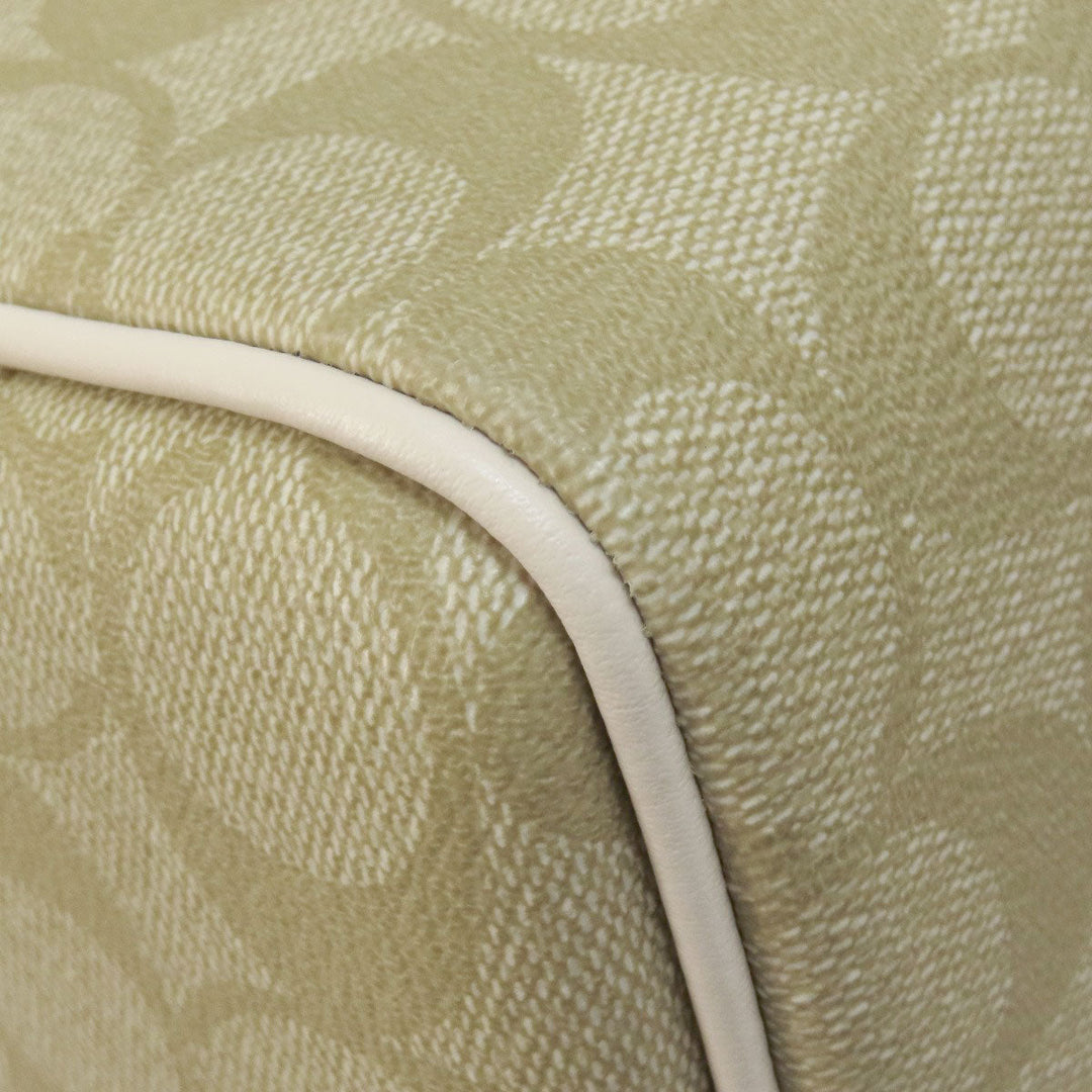 COACH Handbag F58312 PVC white Signature 2WAY Women Used Authentic