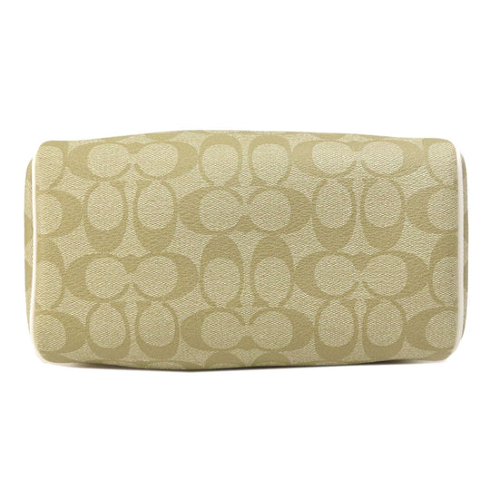 COACH Handbag F58312 PVC white Signature 2WAY Women Used Authentic