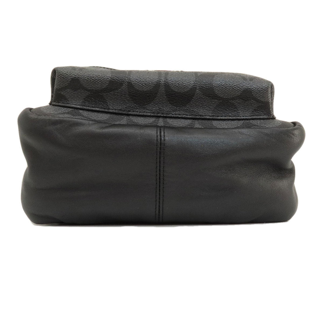 COACH Backpack F58315 PVC black Signature Women(Unisex) Used Authentic