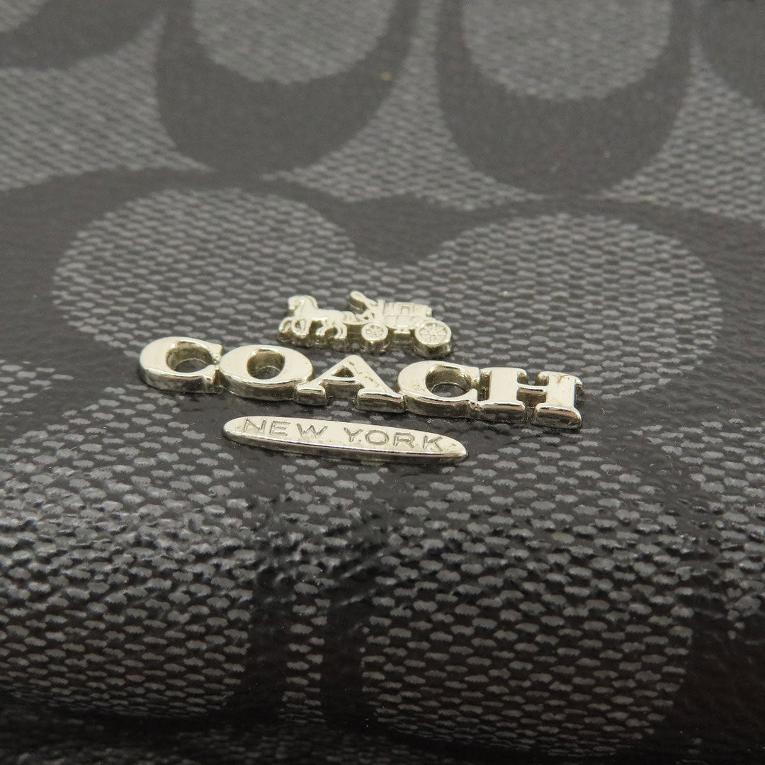 COACH Backpack F58315 PVC black Signature Women(Unisex) Used Authentic