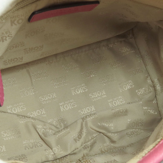 MICHAEL KORS Handbag PVC pink With logo 2WAY Women Used Authentic