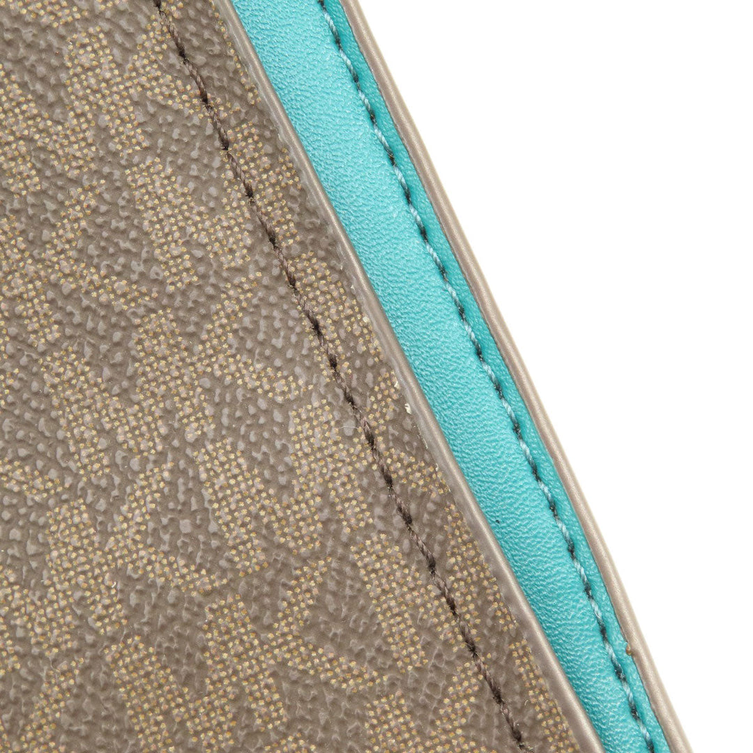 MICHAEL KORS Handbag Leather, Coated Canvas Brown MK Signature 2WAY Women Used Authentic