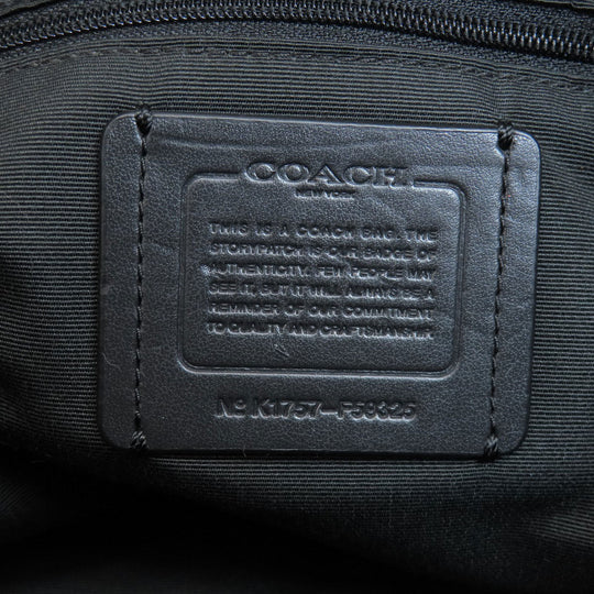 COACH Handbag F59325 leather black logo 2WAY Women Used Authentic