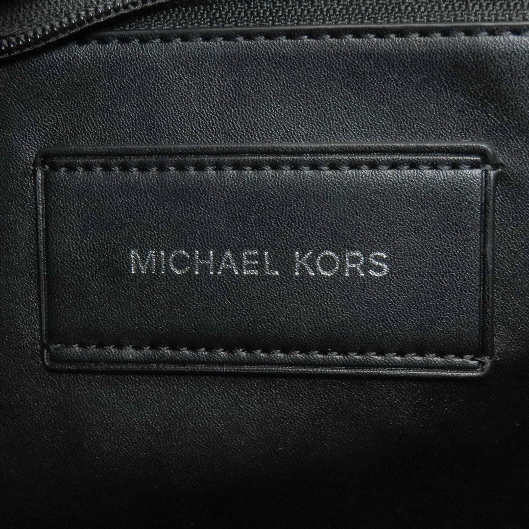 MICHAEL KORS Tote Bag canvas black MK signature Women Used Authentic