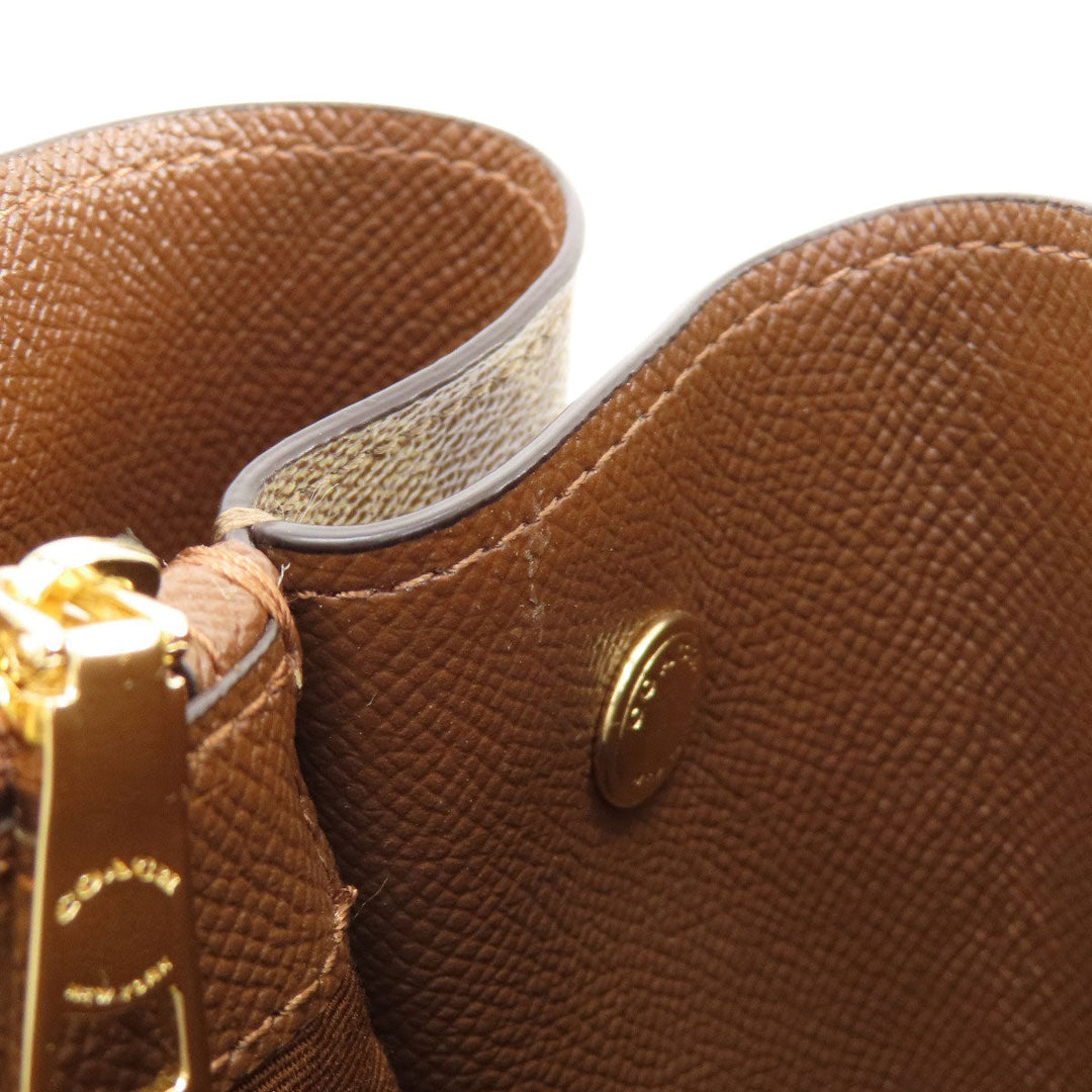 COACH Tote Bag F48735 PVC Brown Signature 2WAY