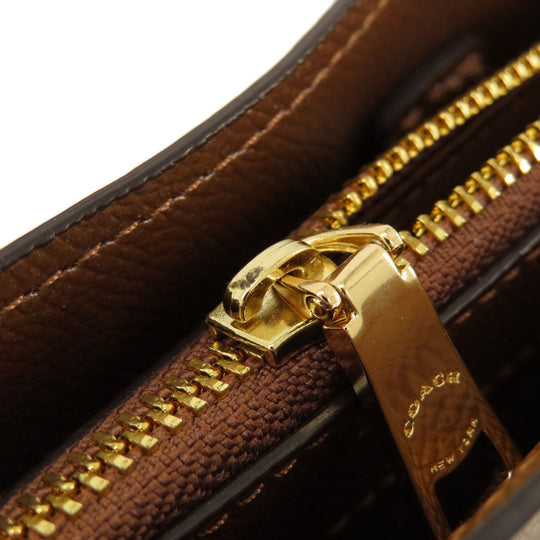 COACH Tote Bag F48735 PVC Brown Signature 2WAY