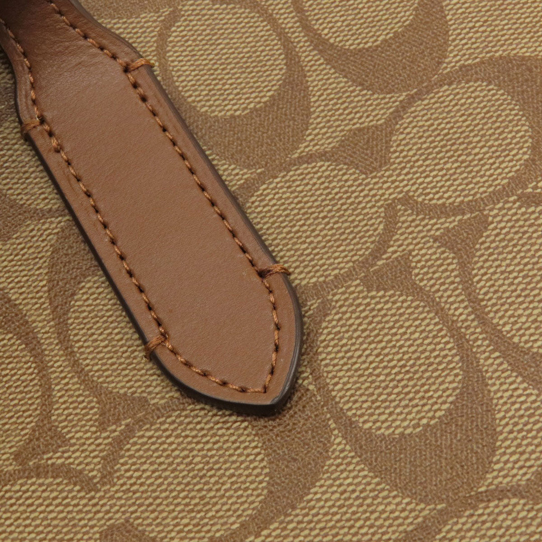 COACH Tote Bag F48735 PVC Brown Signature 2WAY