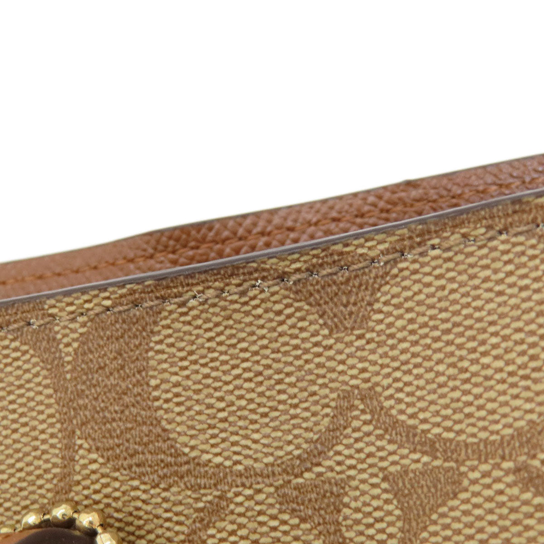 COACH Tote Bag F48735 PVC Brown Signature 2WAY