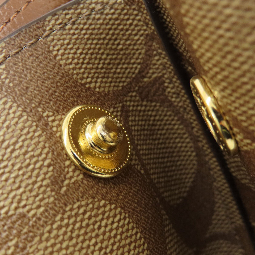 COACH Tote Bag F48735 PVC Brown Signature 2WAY