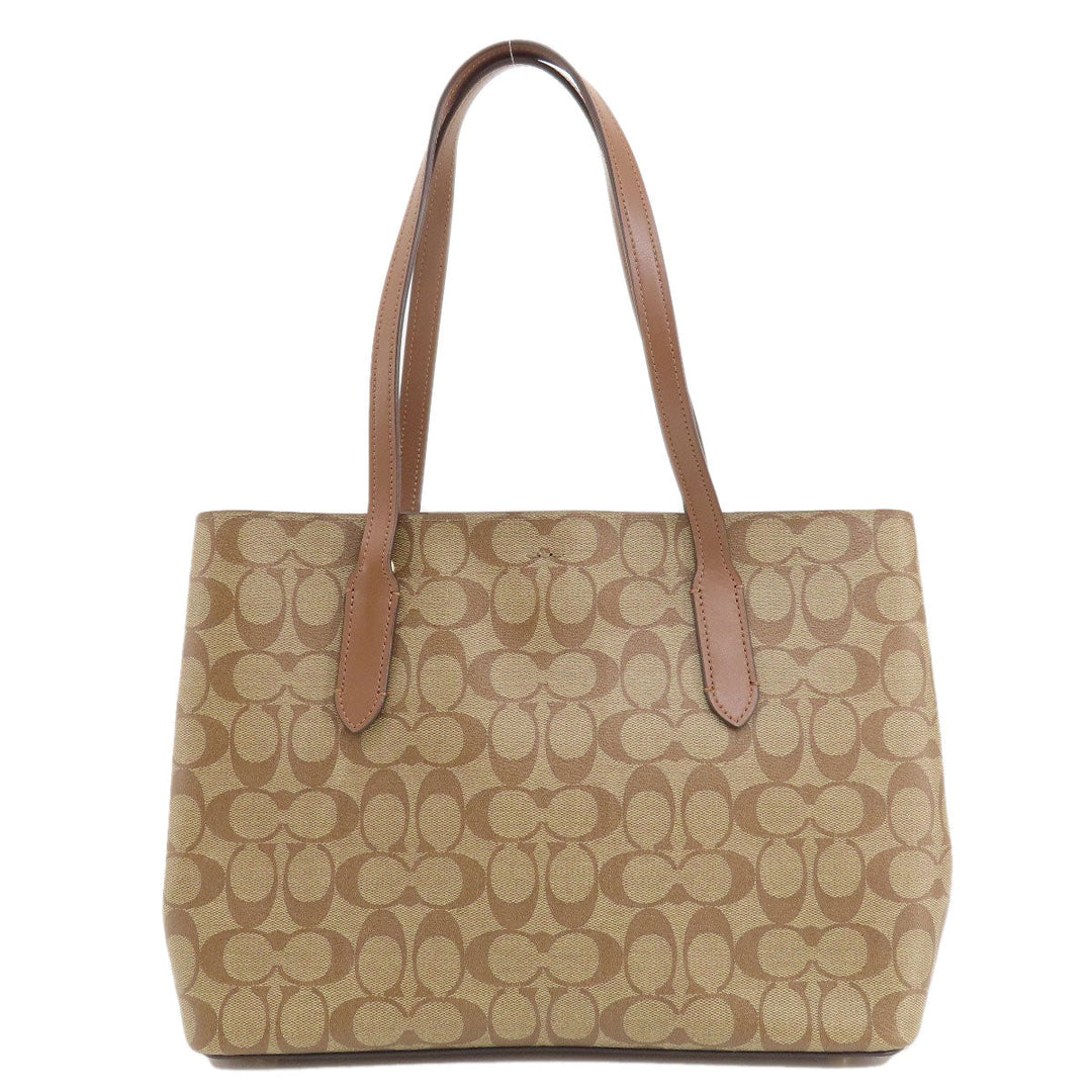 COACH Tote Bag F48735 PVC Brown Signature 2WAY