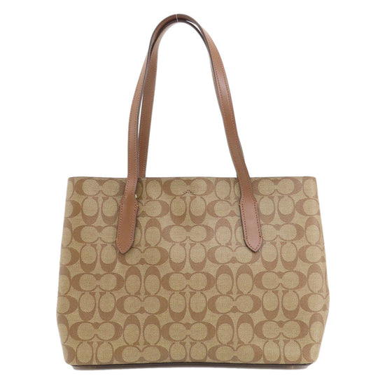 COACH Tote Bag F48735 PVC Brown Signature 2WAY