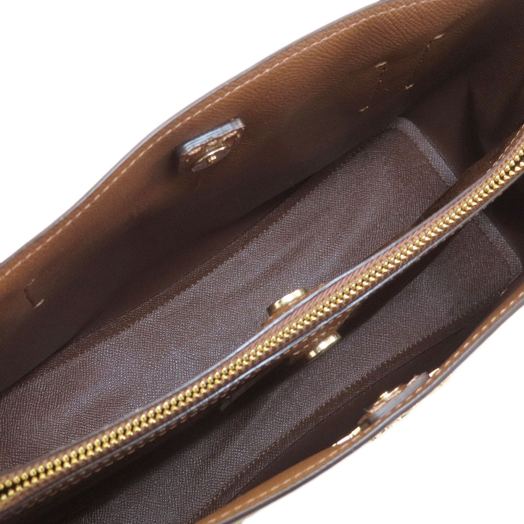 COACH Tote Bag F48735 PVC Brown Signature 2WAY