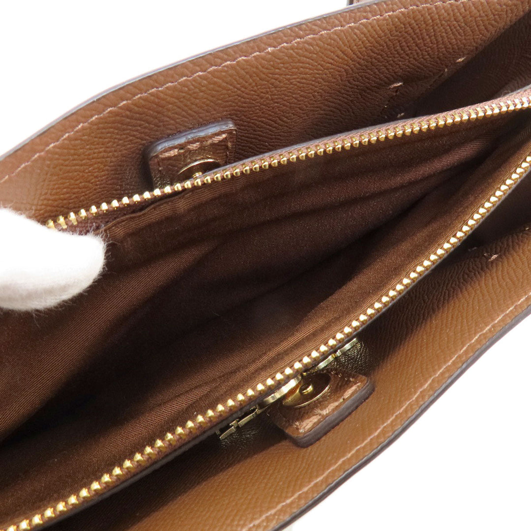 COACH Tote Bag F48735 PVC Brown Signature 2WAY