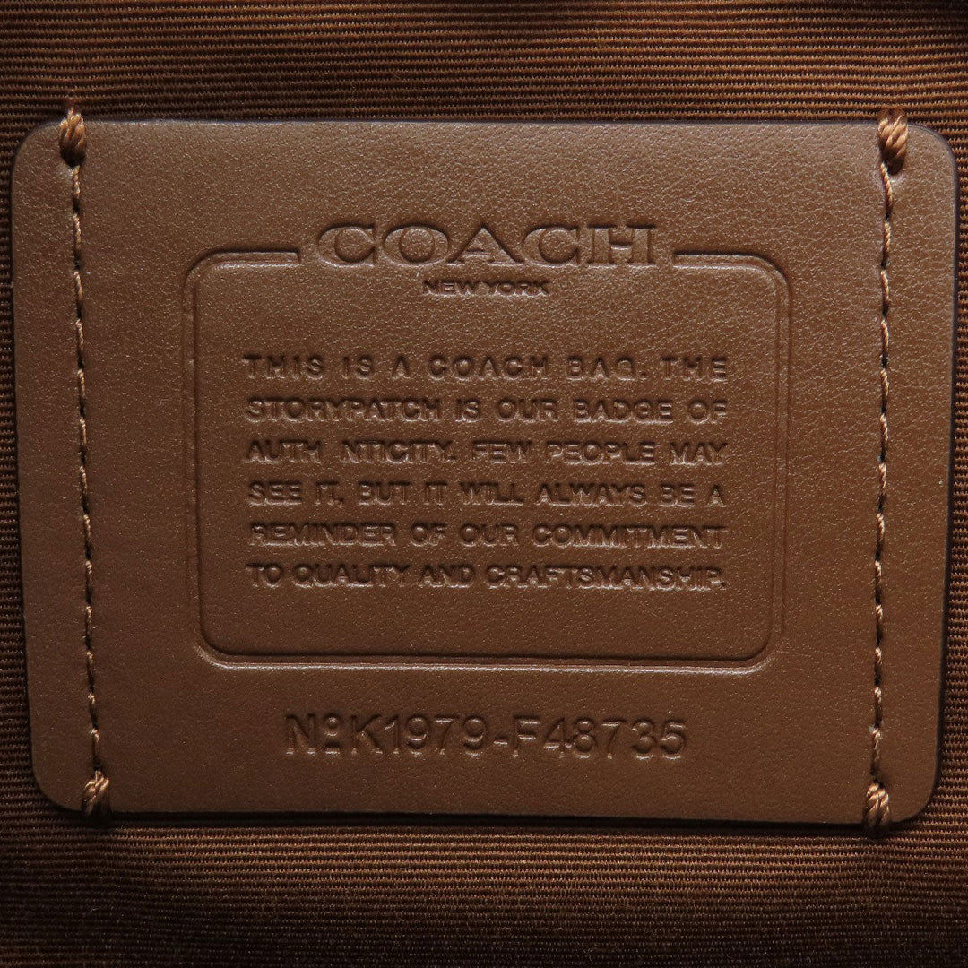 COACH Tote Bag F48735 PVC Brown Signature 2WAY