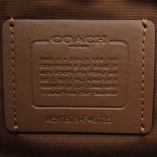 COACH Tote Bag F48735 PVC Brown Signature 2WAY