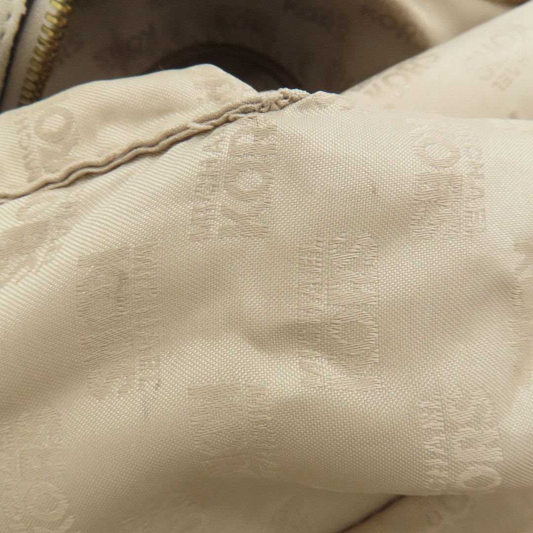 MICHAEL KORS Handbag leather white logo 2WAY Women Used Authentic