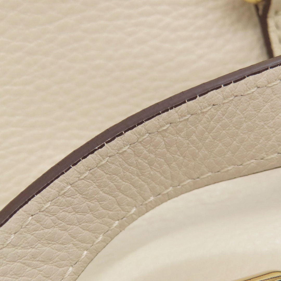 MICHAEL KORS Handbag leather white logo 2WAY Women Used Authentic