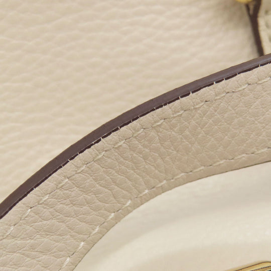 MICHAEL KORS Handbag leather white logo 2WAY Women Used Authentic