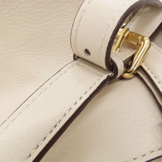 MICHAEL KORS Handbag leather white logo 2WAY Women Used Authentic