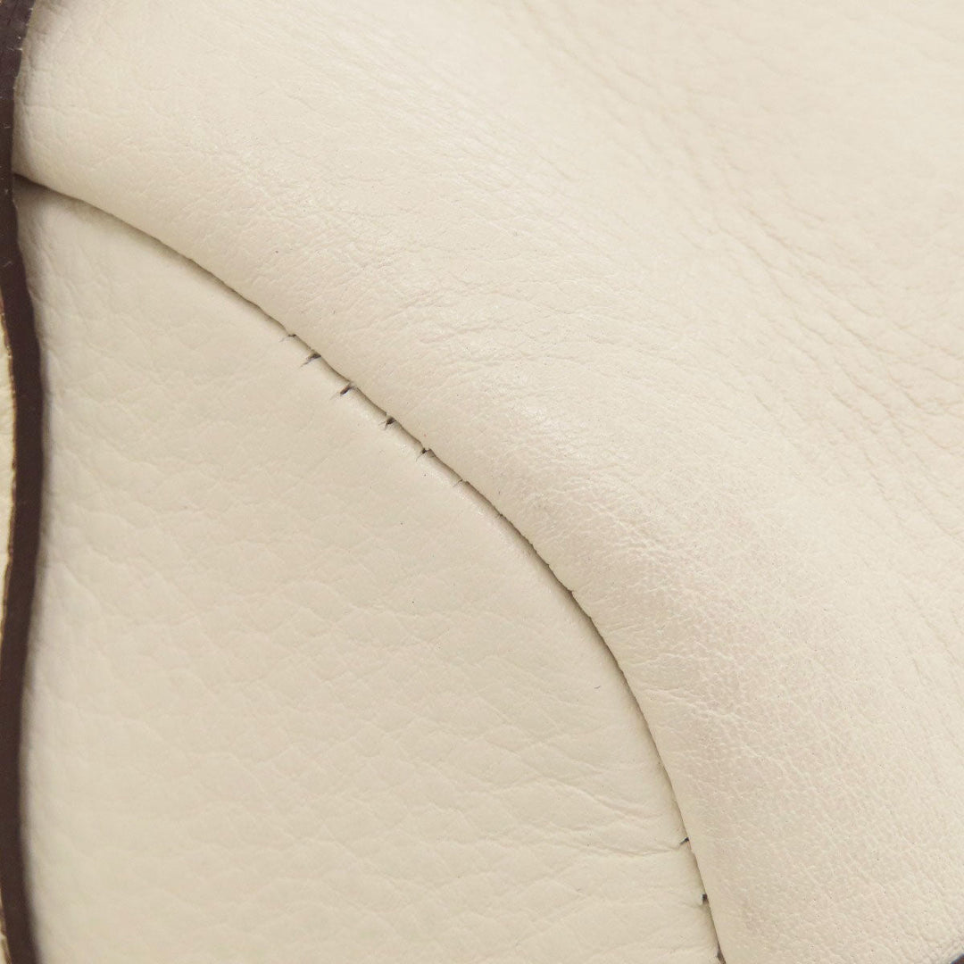 MICHAEL KORS Handbag leather white logo 2WAY Women Used Authentic