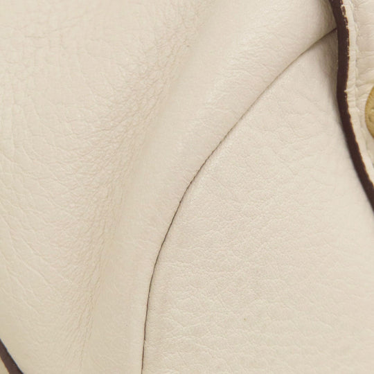 MICHAEL KORS Handbag leather white logo 2WAY Women Used Authentic